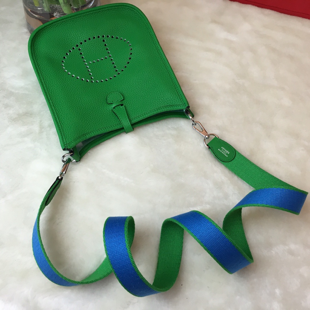 에르메스 미니 에블린16 그린 은장